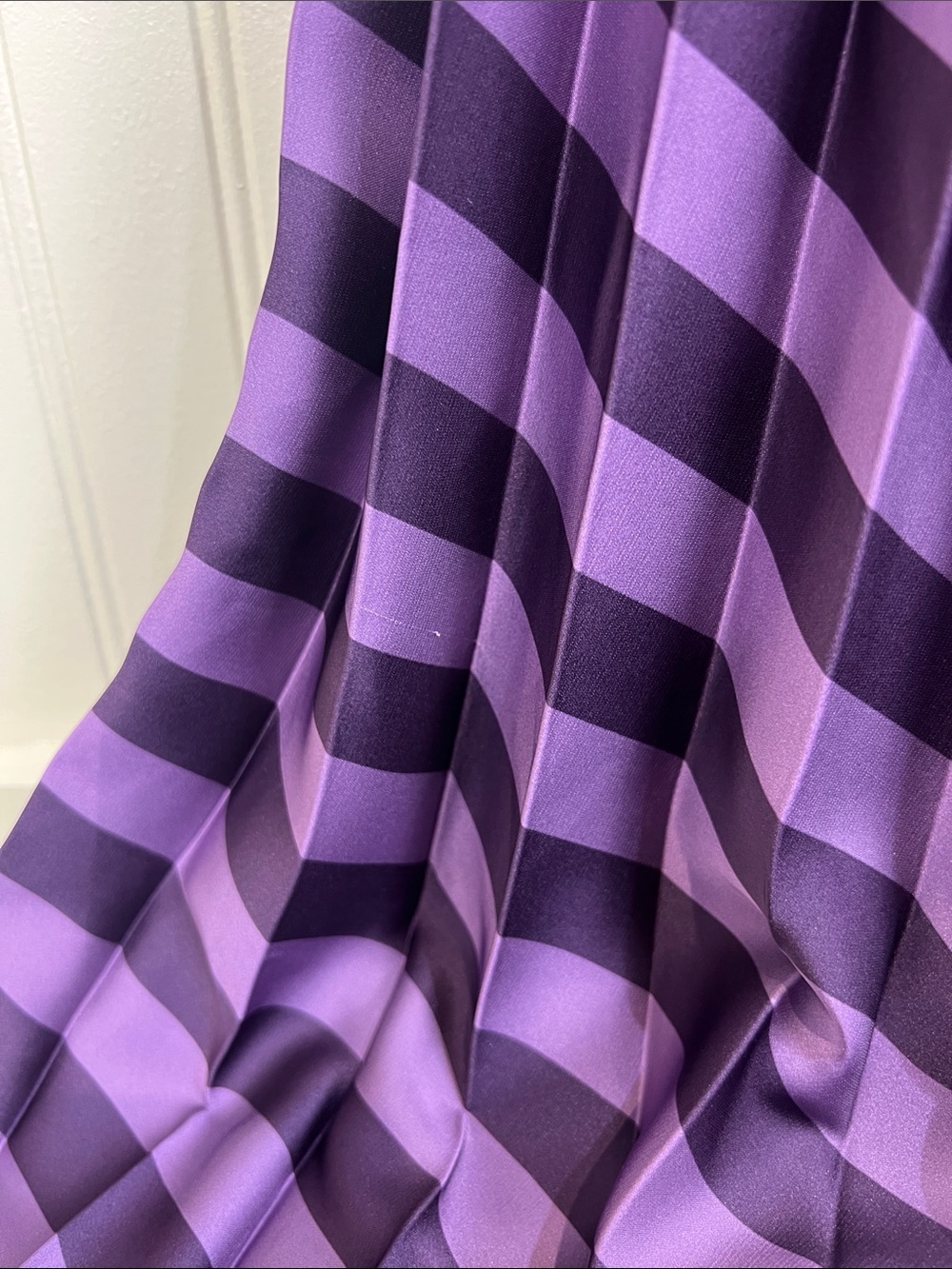 NWT Anthropologie Hutch Dolly Halter Pleated Maxi Dress Purple Striped Medium - Picture 6 of 12